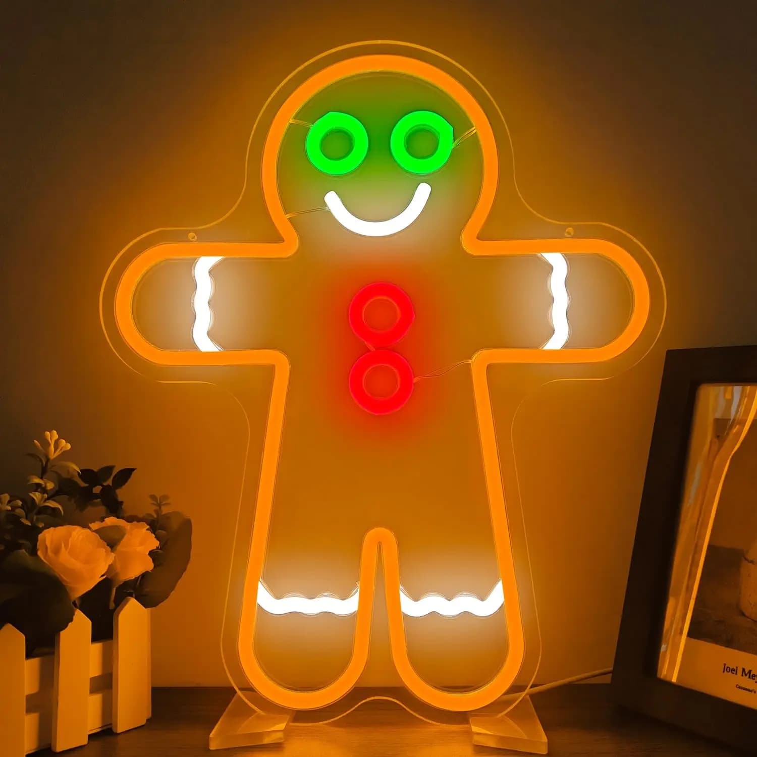 Biscotto Uomo Insegna al neon USB Dimmerabile LED Insegna al neon per Drink Bar Man Cave Camera da letto Hotel Negozio Garage Decorazione da parete per feste