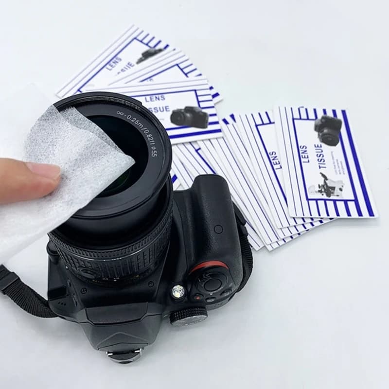 Carta per pulizia in fibra cotone Premium per fotografico da 100 pezzi in due dimensioni per manutenzione dello