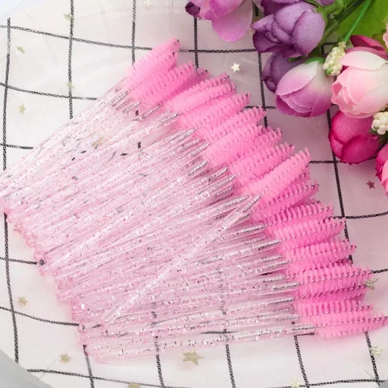 Spazzole per Ciglia vvocci, 50 Pezzi, Pennelli per Extension Ciglia e Sopracciglia, Applicatori per Mascara, Strumenti Cosmetici per Ciglia