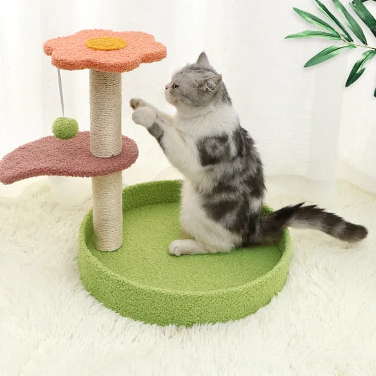 Struttura per arrampicata per gatti colorata per animali domestici, nido per gatti, tavola per afferrare villa integrata per albero per gatti, grande giocattolo per mensola con piattaforma di salto per gatti