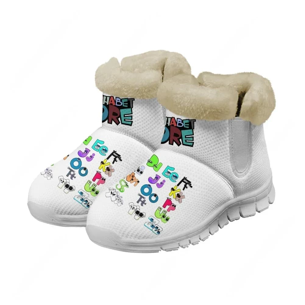 Alphabet Lore Snow Boots Mens Womens Teenager Shoes Keep Warm High Quality Casual Lightweight Couple Sports Custom Sneakers