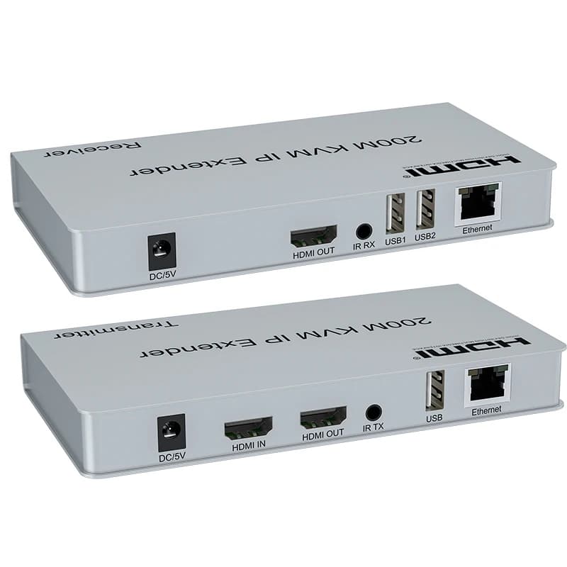 1080P HDMI KVM IP Extender 200M on single RJ45 Ethernet Cat5e/6 HDMI cable USB KVM Extender keyboard support Mouse for PC NVR