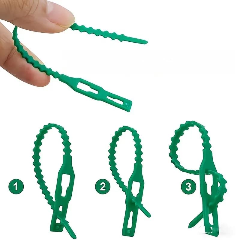 35Pcs17cmReusableFishbone Cable Tie SelfLockDesignLooseTightCanAdjust Suitable forGardeningFixingVine、Flowers、VegetableStem D