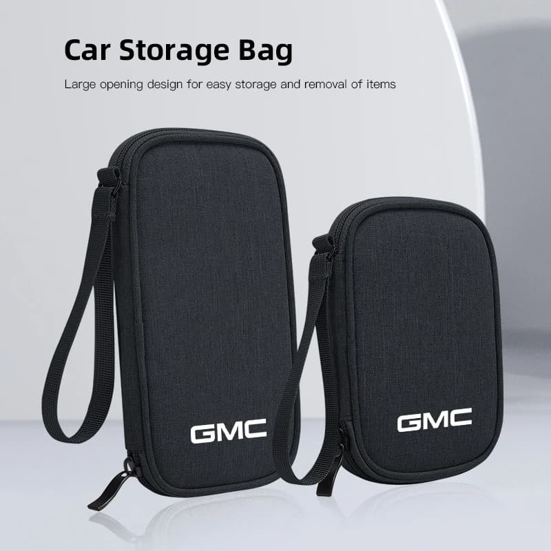 Per GMC Terrain Sierra 1500, ornamento decorativo per auto, mini custodia portatile per piccoli strumenti, caricabatterie, chiavetta USB, borsa con cerniera
