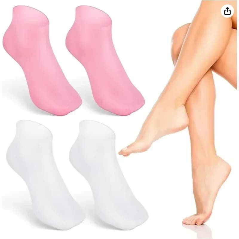 1 paio di calzini idratanti in silicone gel esfoliante calzini con tallone calli screpolati pelle morta rimuovi protezione sollievo dal dolore cura del piede