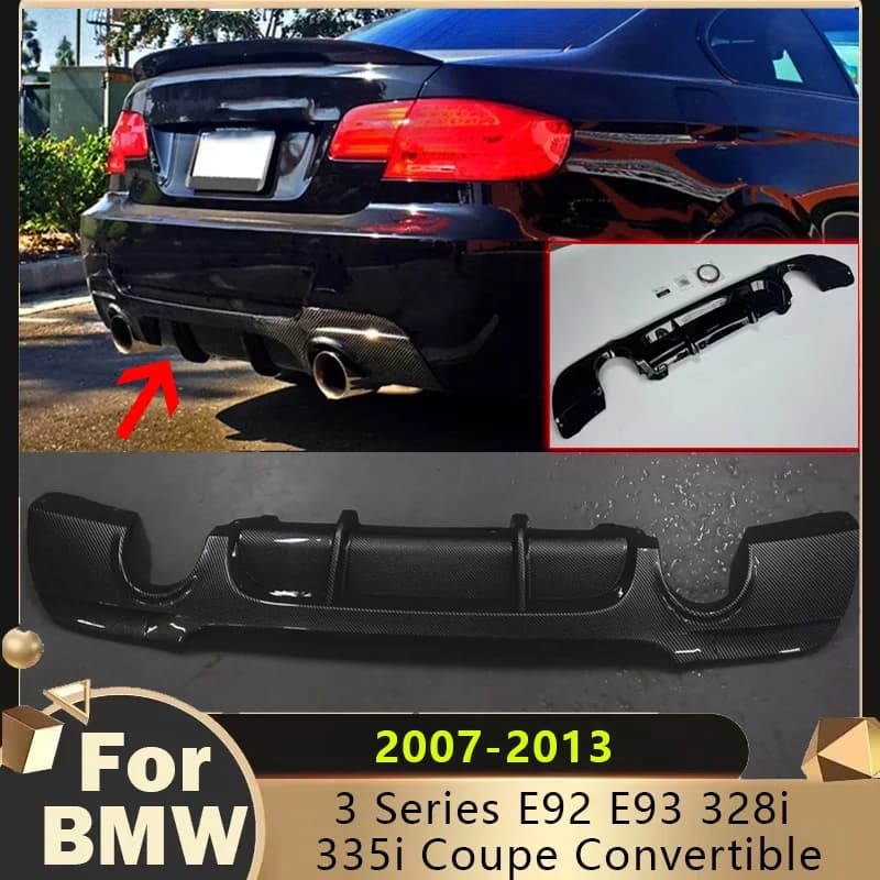 2007 To 2013 for BMW 3 Series E92 E93 328i 335i Coupe Convertible Rear Bumper Diffuser Lip Spoiler Auto Parts LCI M Sport Style