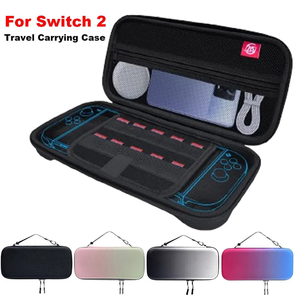 Custodia da viaggio compatibile con la console di gioco Switch 2 Borsa portaoggetti portatile con guscio rigido per accessori da gioco Switch2