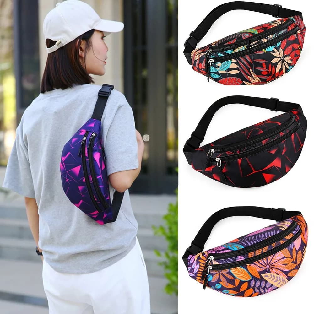 Uomo donna Casual marsupio marsupio impermeabile soldi cintura del telefono borsa sul petto borsa Bum Hip Bag borse a tracolla a tracolla