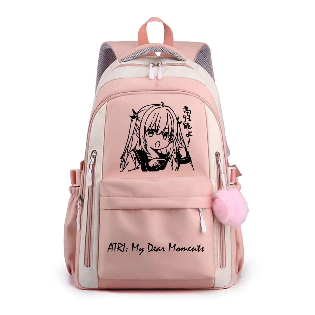 ATRI My Dear Moments Backpack Atri Cute Cartoon Print Student Schoolbag Harajuku Popular Teenage Large Capacity Travel Backpack