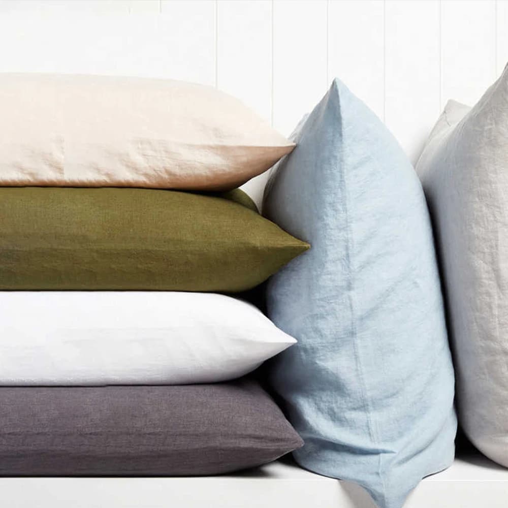 Fodere per cuscini morbidi e traspiranti in lino francese al 100% Fodere per cuscini decorativi quadrati per divano letto Chiusura busta