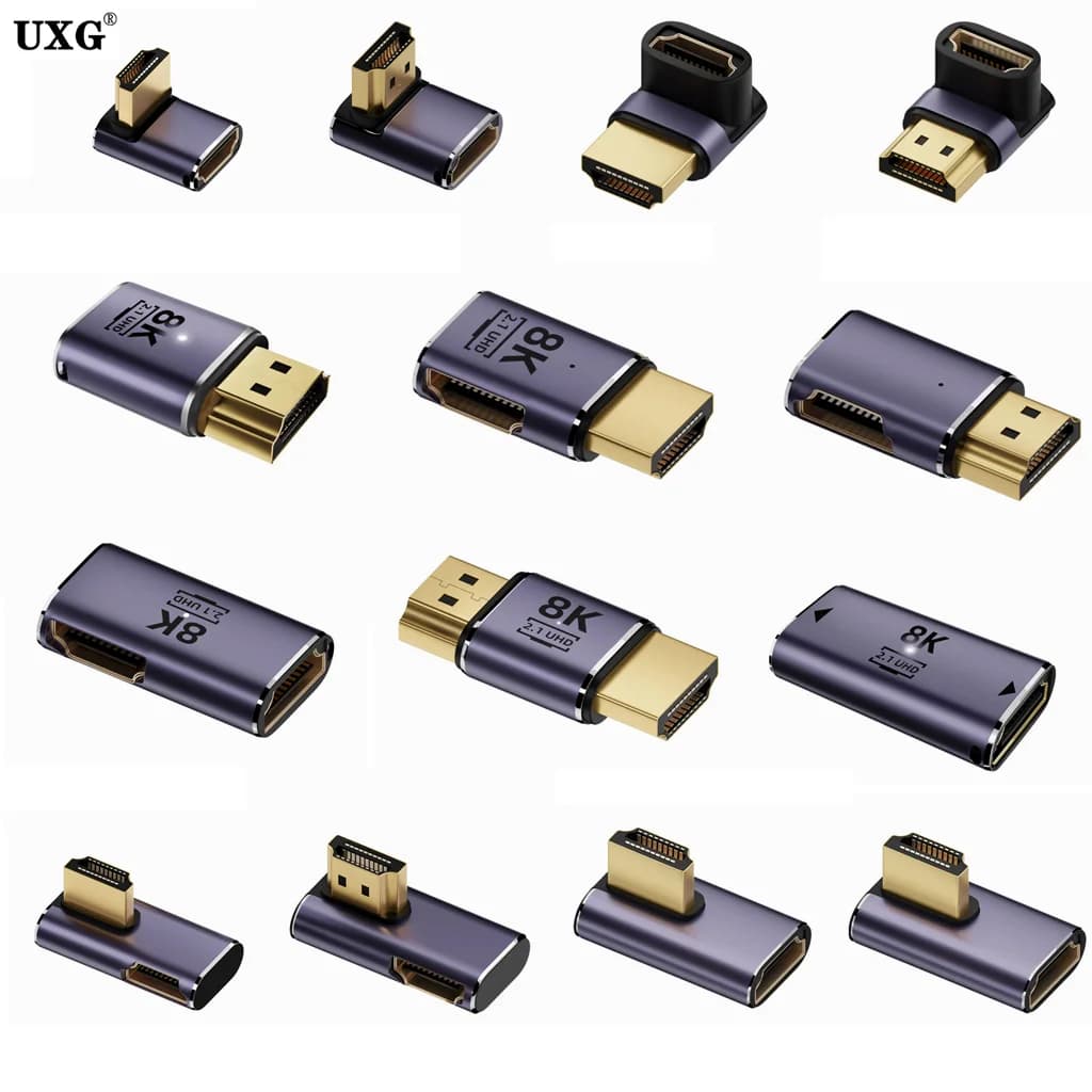 Extender HDMI male-female 90/270 degrees 8K 60Hz 4K 48Gbps HDMI compatible HDR video for PS5 Laptop UHD TV