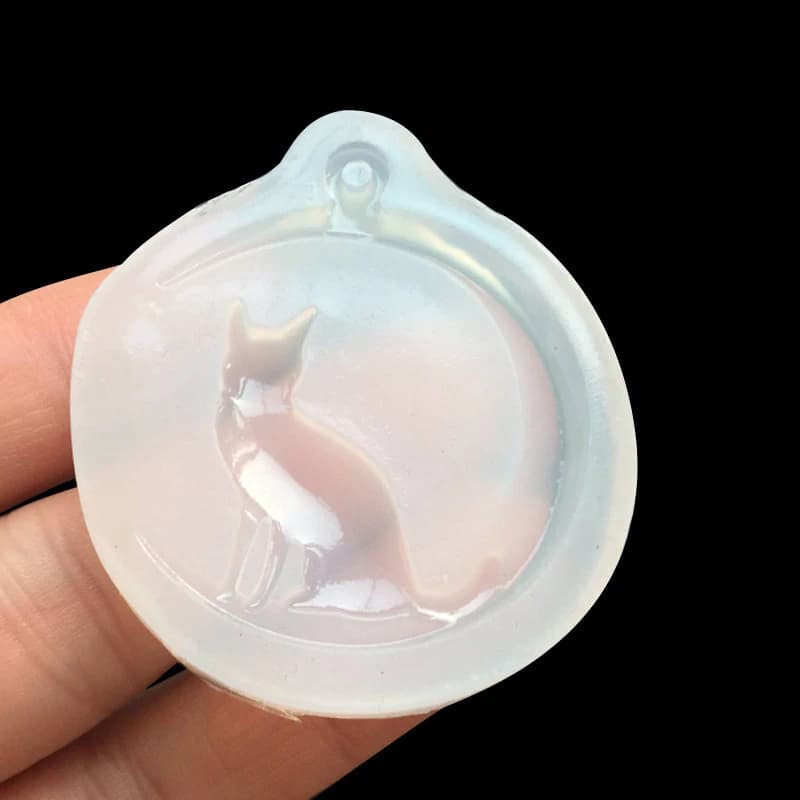 Stampo in Silicone Creativo a Forma di Gatto Lunare per Ciondoli, Stampo in Resina per Creazione Gioielli Fai da Te, Accessori Artigianali per Colata in Resina Epossidica, Regalo
