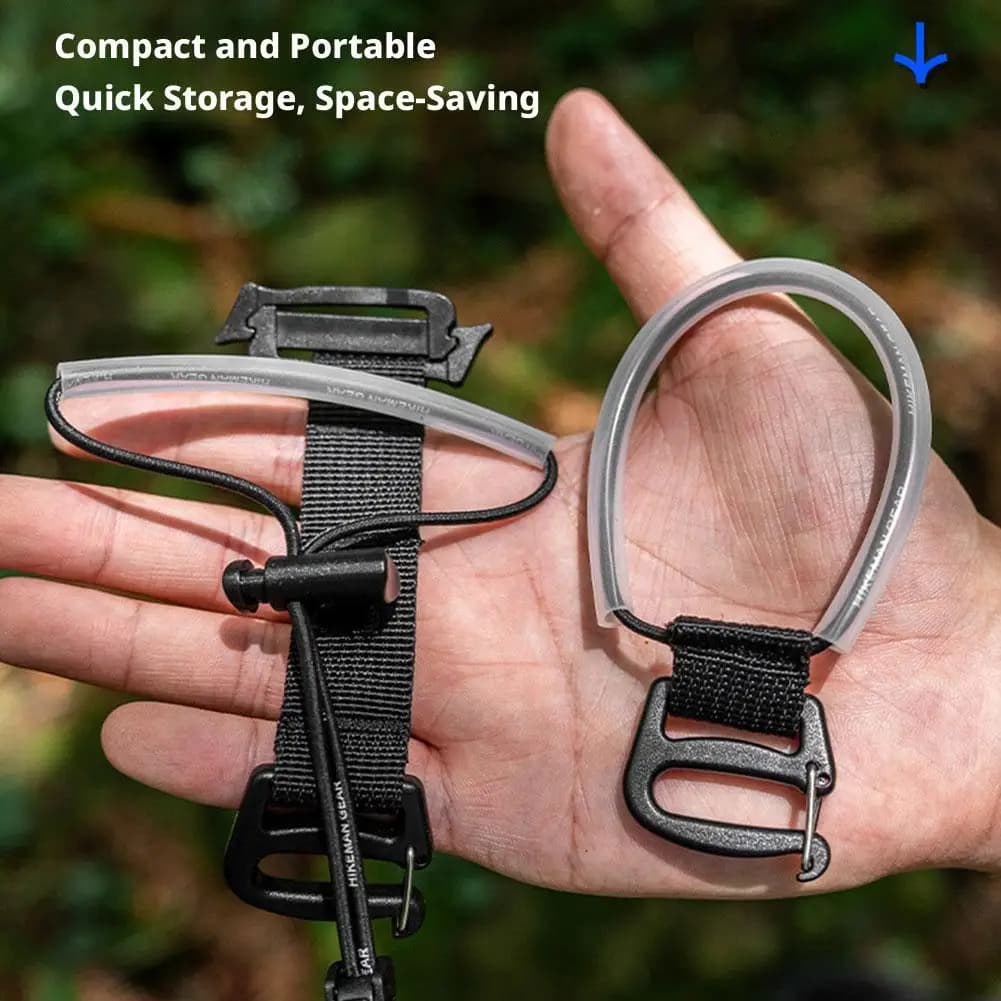 Trekking Pole Holder Strap Backpack Attachment Elastic Cord Quick Release Hiking Gear PP Ribbon Nylon Outdoor Hiking Accessory