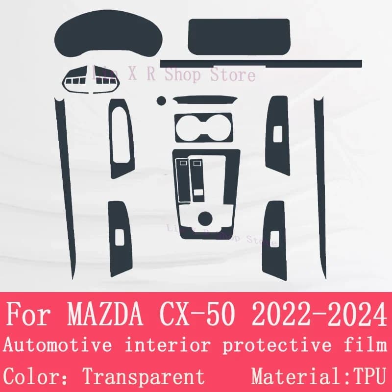Protective Pellicle TPU for Interior Auto Anti-Graffio for MAZDA Cx-50 Cx50 2023 2024 Switchboard Navigation Screen Stickers PPF