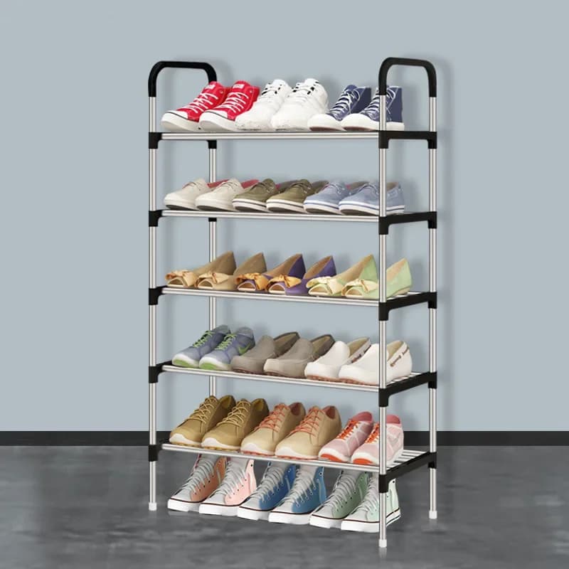 🚚 Spedizione dagli USA: Scarpiera a 5 livelli in metallo, mobiletto organizer per scarpe resistente, scaffale autoportante per l'ingresso di casa