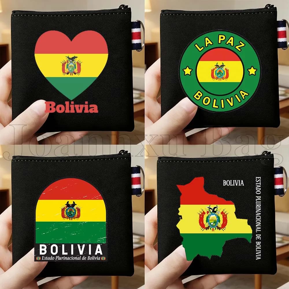Borsa per cosmetici con bandiera boliviana, regali patriottici, custodia per trucchi, organizer da viaggio per articoli da toeletta, astuccio porta trucchi, astuccio per matite