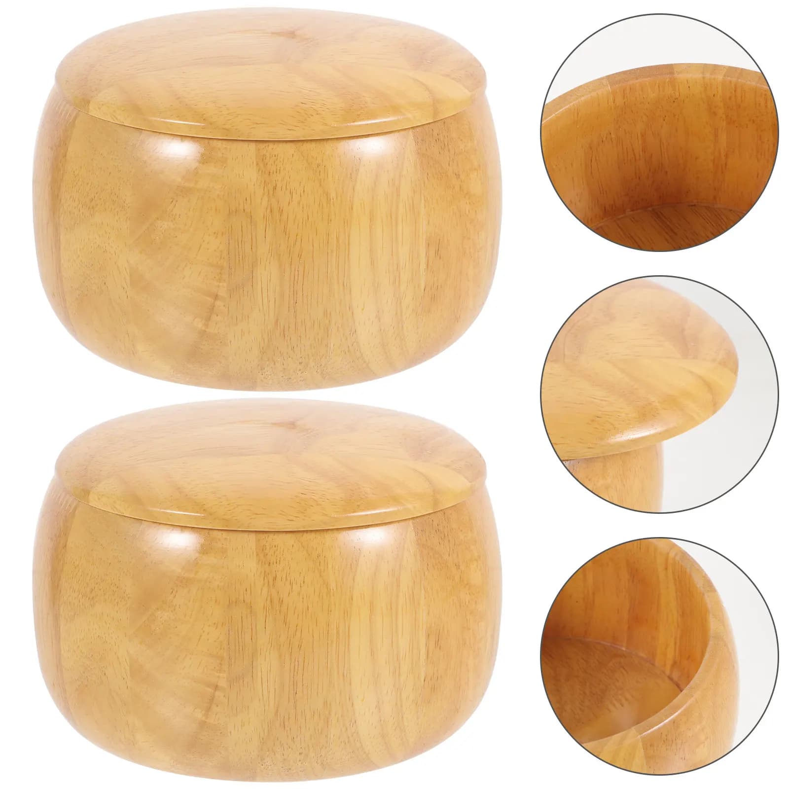 2 Pezzi Eleganti Scatole in Legno per Pezzi Go, Contenitore Grande con Coperchio per Conservazione Pezzi Go, Porta Pietre da Scacchi, Collezione