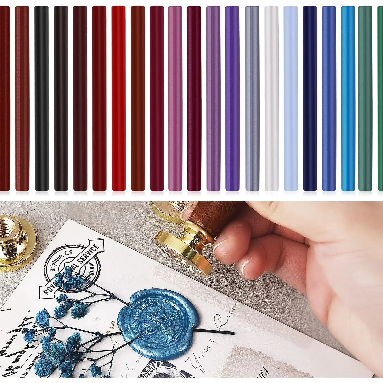 10 pcs seal wax sticks for casting glue sealing gun wax sticks invitation wedding party sealing wax for decoration fashion gift