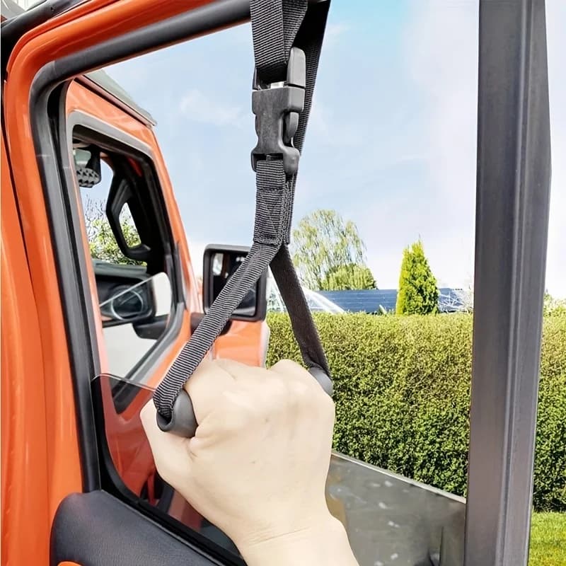 Maniglia ergonomica per portiera auto per anziani e disabili - Cinghia da polso in nylon regolabile con fibbia sicura, accessorio di sicurezza interna