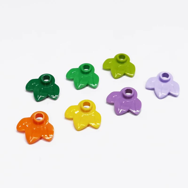 MOC Mattoni 32607 Pianta Piatto Rotondo 1X1 con 3 Foglie Zucca Albero FAI DA TE Illumina Blocco Mattoni Compatibile Tutte Le Marche Blocchi Particelle