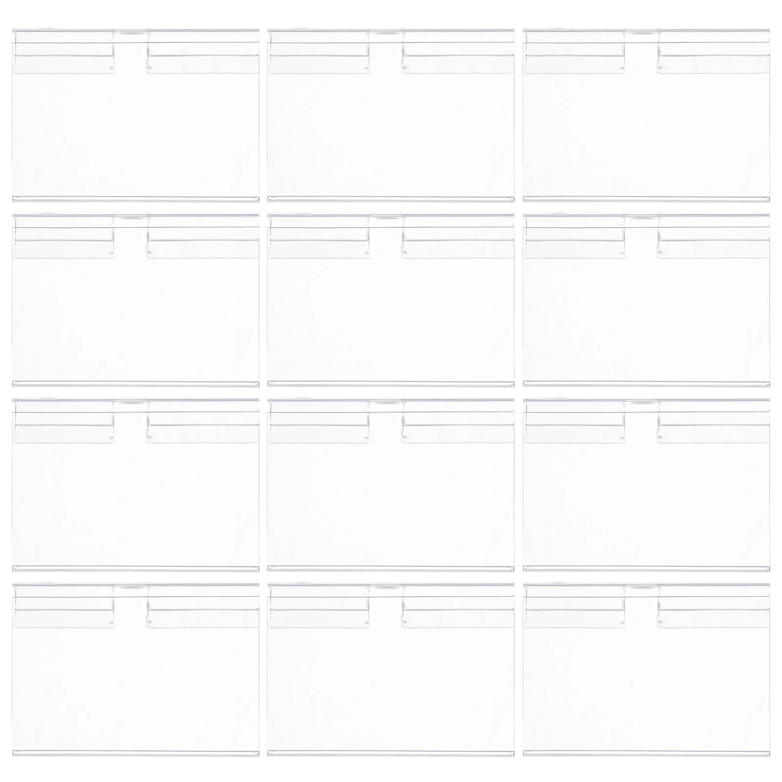 60 Pezzi Porta Etichette Prezzi, Clip Resistenti all'Usura, Espositore per Scaffali di Negozi e Supermercati, Porta Cartellini Prezzi