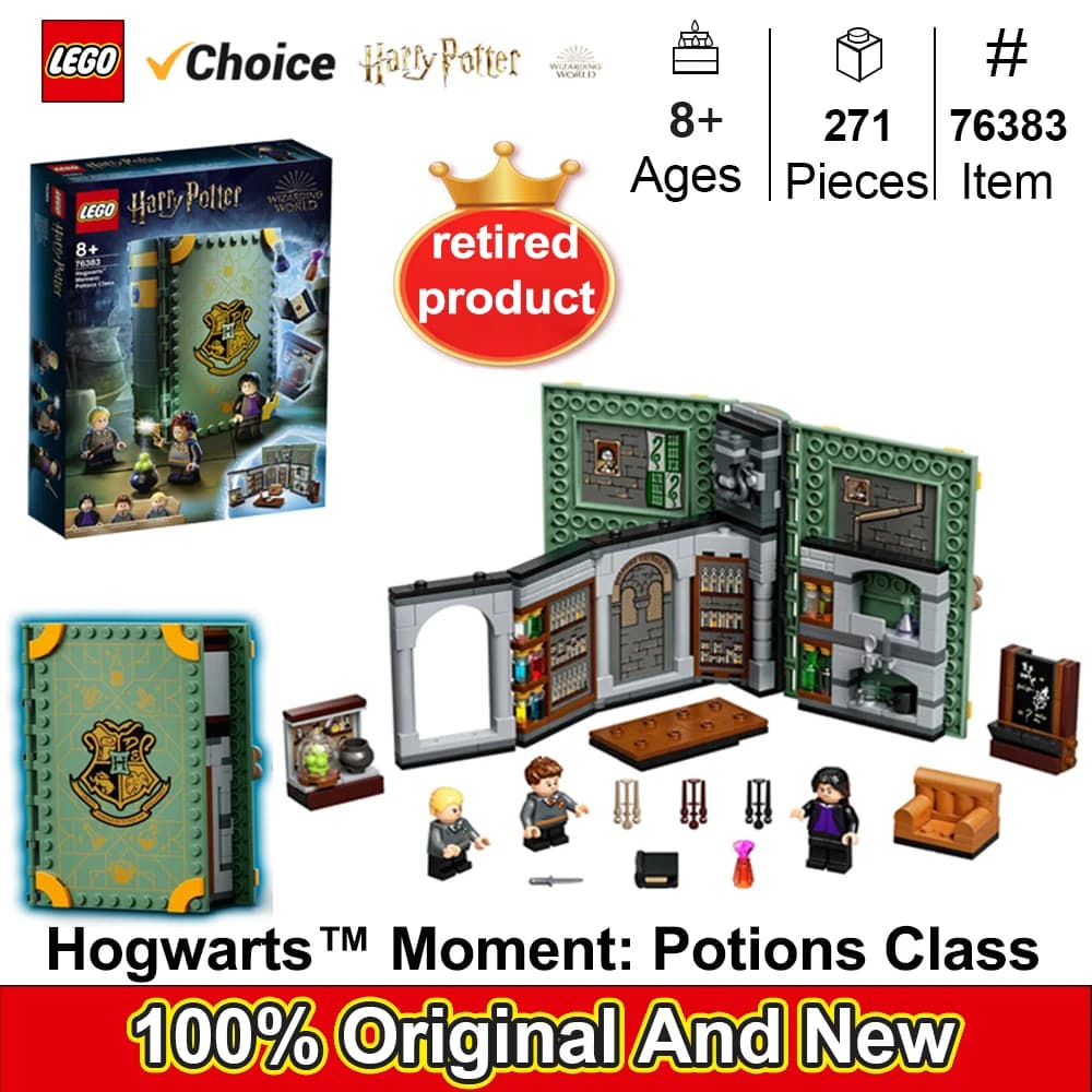 LEGO 76383 Momento di Harry Potter Hogwarts: Pozioni Class Brick-Built Playset con Pozioni del Professor Snape Class PortablePlayset