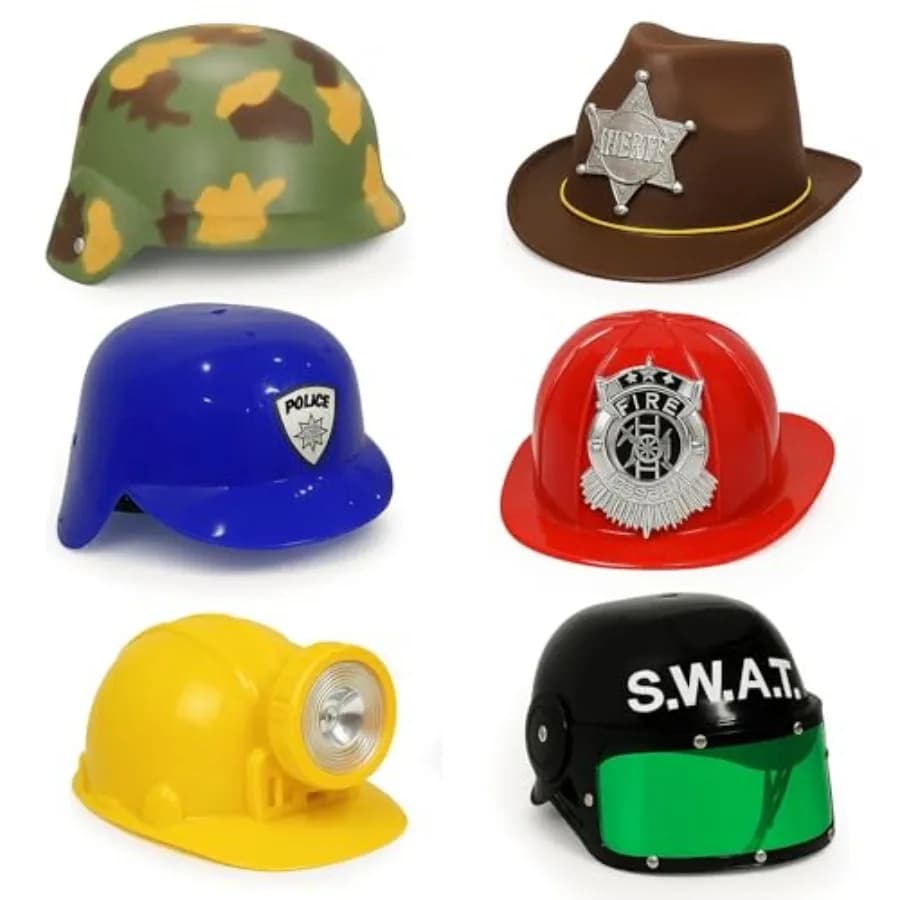 Liberty Imports Set da 6 - Elmetti e Caschi per Giochi di Ruolo e Travestimenti per Bambini - Costume di Halloween per Bambini