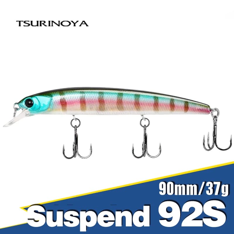 TSURINOYA 92SP esche da pesca per pesciolini sospesi DW78 92mm 9g 3 ganci esca dura artificiale esca lunga per luccio
