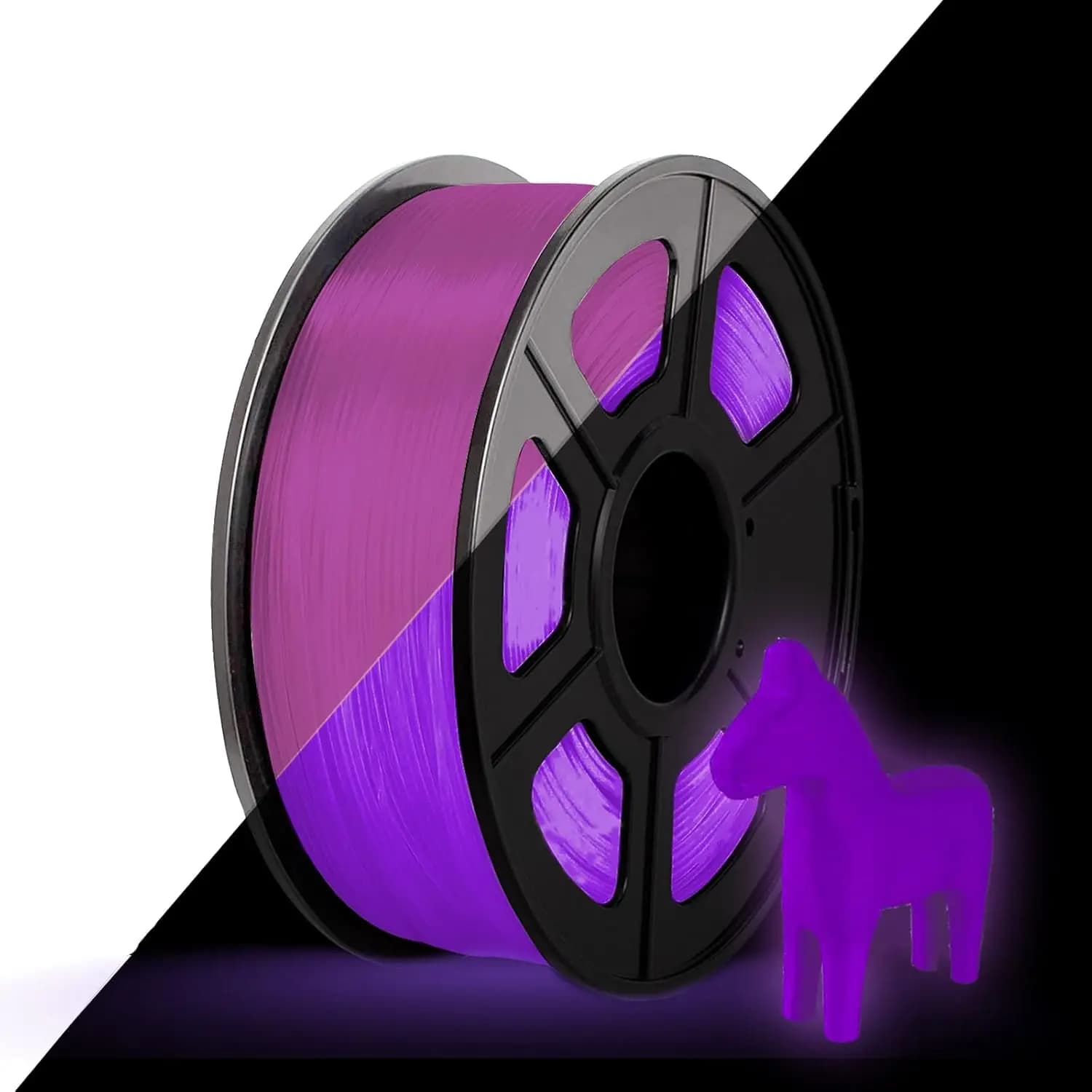 Fluorescent Multicolor Filament, Purple, Filament PLA 1,75 mm, 3D Printer Filament Set