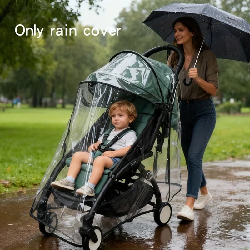 Copertura antipioggia premium per passeggino con doppi fori di ventilazione e doppie cerniere | Accessorio Essenziale per Neonati e Bambini per Attività all'Aperto