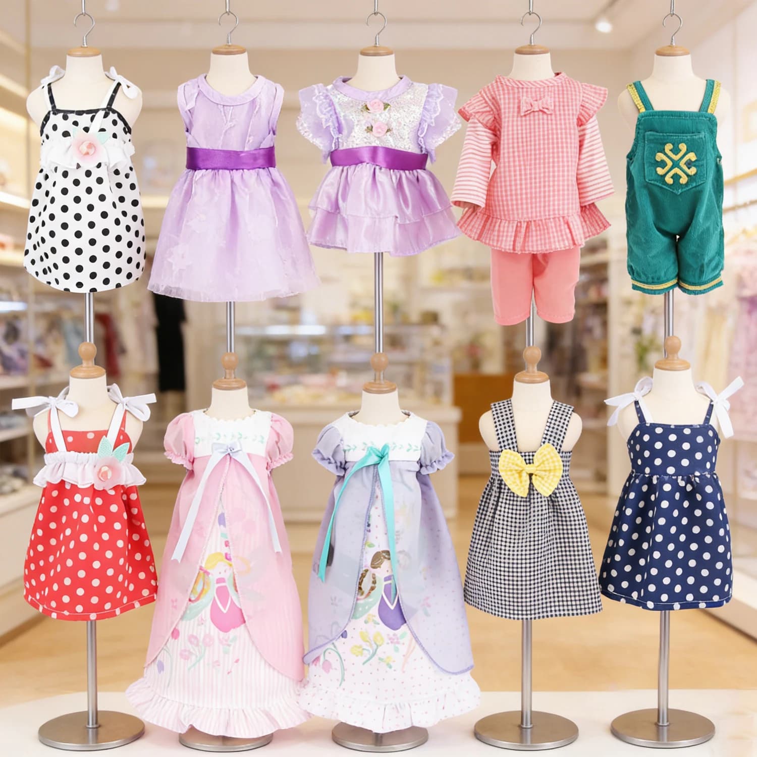30-35 cm Vestiti per bambole per bambina Bowknot Abito da principessa fiore per bambole nere americane da 14 pollici per bambole Nancy, Lisa, Paola Reina