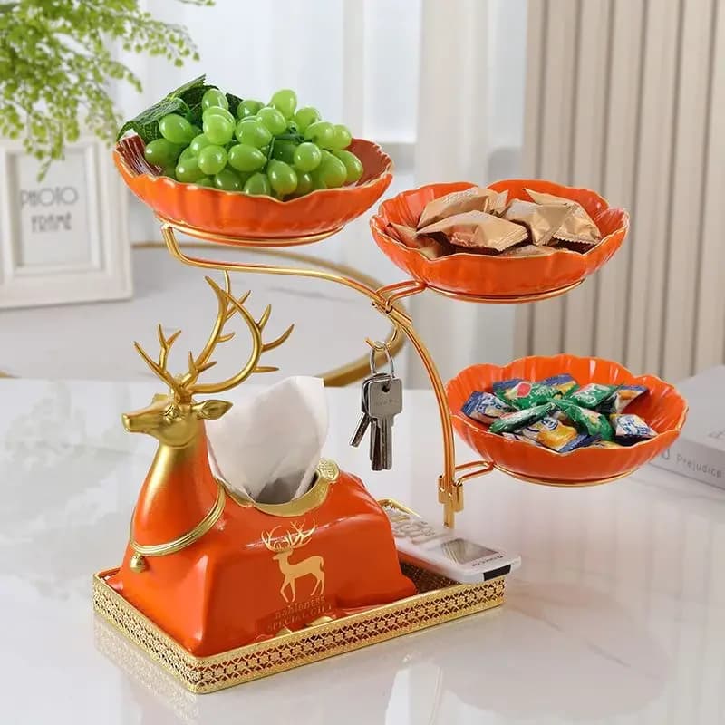 Piatto per frutta, tavolino da salotto, vassoio multiuso per dim sum, piatto creativo per frutta secca, lusso discreto e di alta gamma