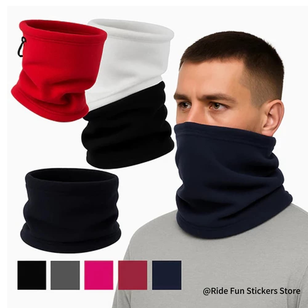 Scaldacollo da ciclismo all'aperto Sciarpa calda Cappello Maschera da sci Antivento in pile polare addensato Autunno Inverno Copertura per il viso unisex