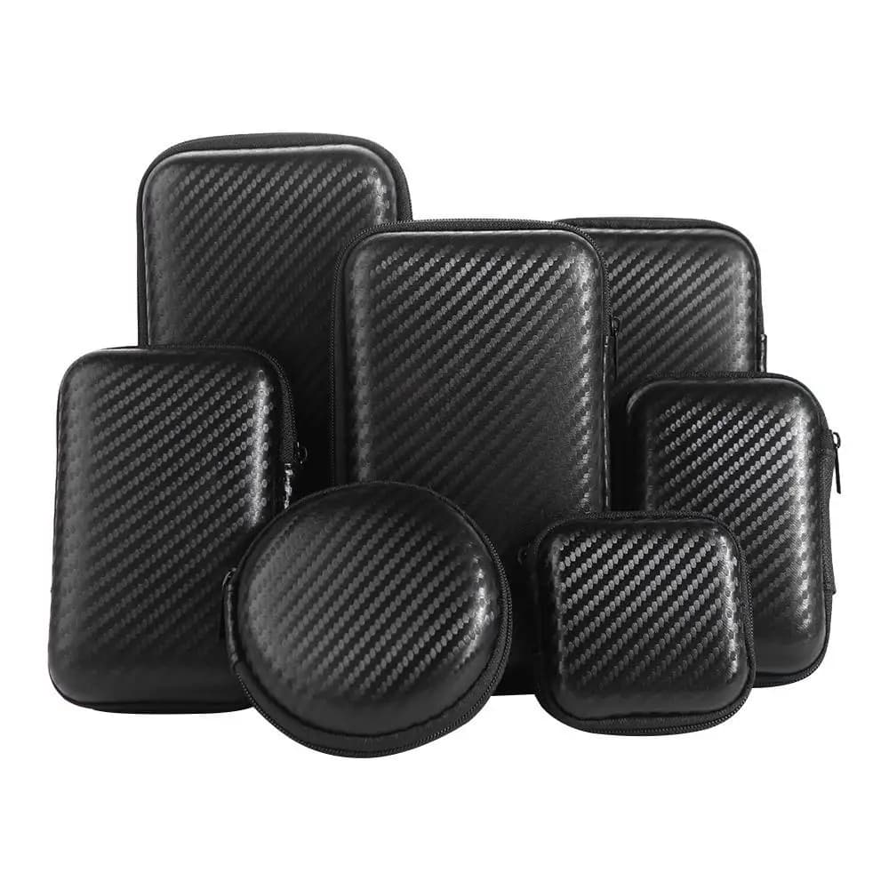 Protective Cover Travel Case Headphone Mini Storage Data Cable Bag EVA Zipper Bag Charger Protection Bag Mobile Hard Disk Case
