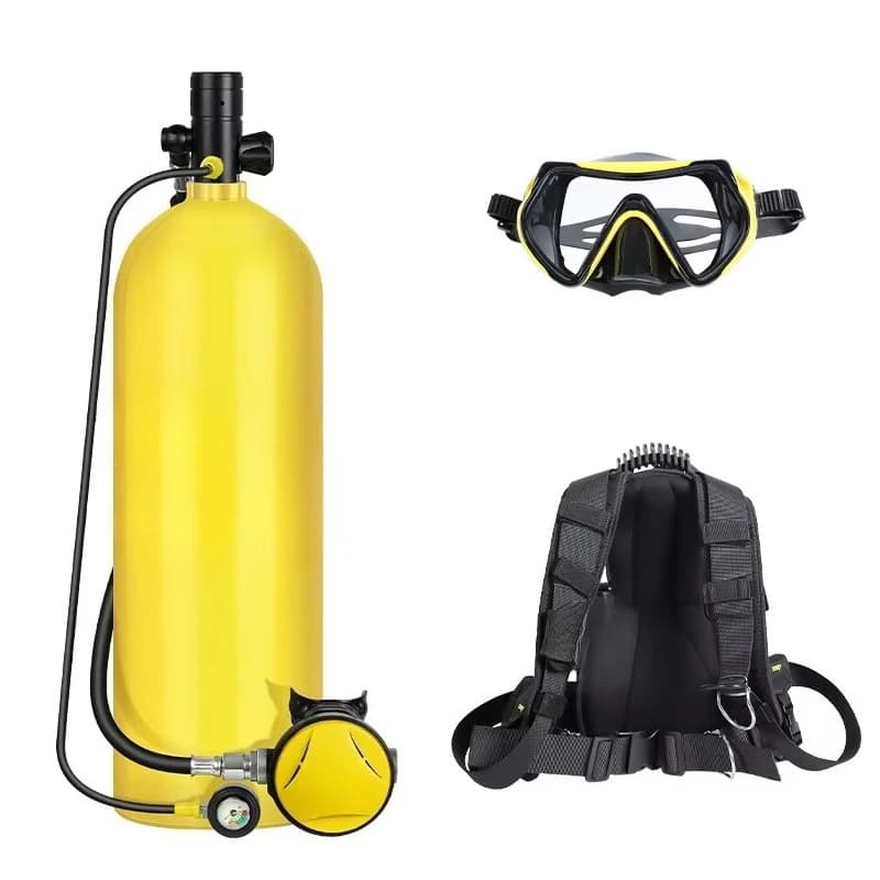 Underwater diving tank with 4 liters snorkeling equipment and 40-60 minutes