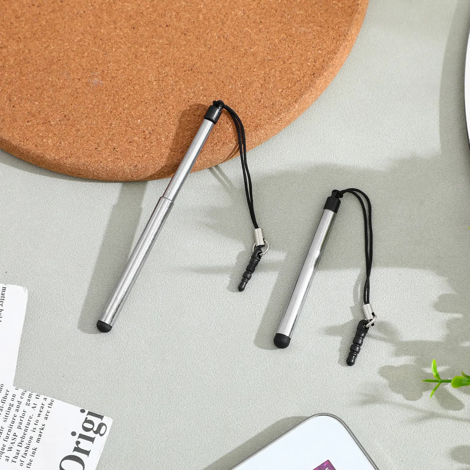 5 Pezzi Penne Stilo Portatili per Touch Screen, Penne Capacitive per Tablet e Telefono, Stilo Reattivo e Fluido per Disegno
