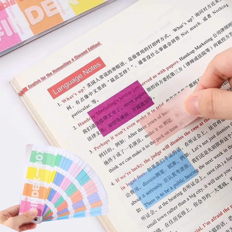 1 scheda indice colorata per l'organizzazione dei file, laminata e riposizionabile per agenda, quaderno, diario, forniture per ufficio