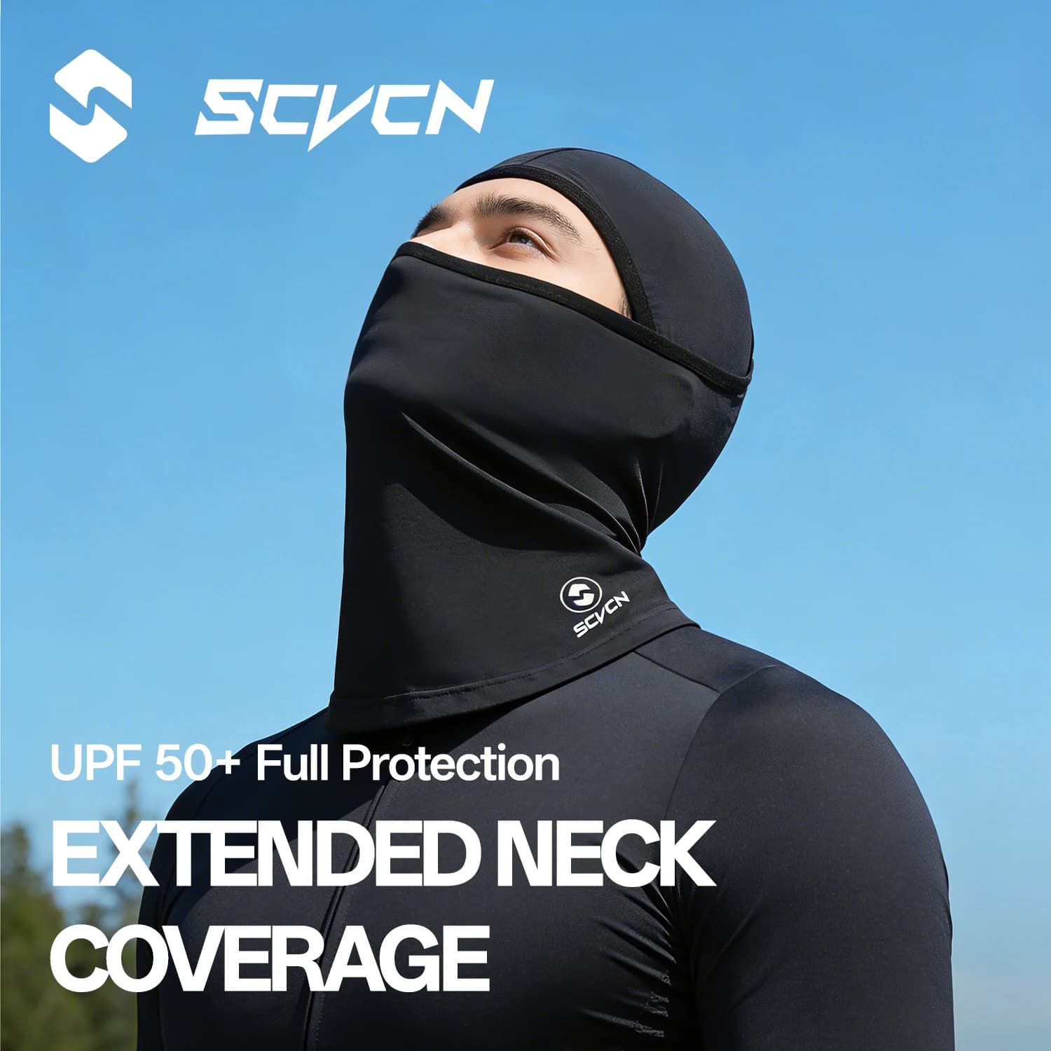 SCVCN Balaclava Maschera Sportiva Rinfrescante Traspirante Protezione Solare UPF50+ in Seta Ghiaccio per Ciclismo Tessuto ad Asciugatura Rapida Comoda
