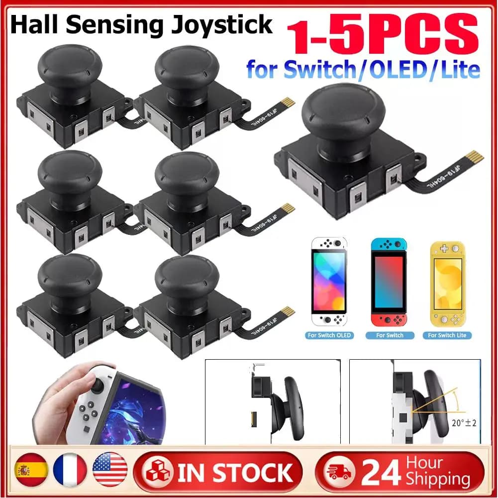 Joystick with Hall detection from 1-5 pieces for JoyCon Stick replacement without drift for Nintendo Swicth / Switch OLED/Lite
