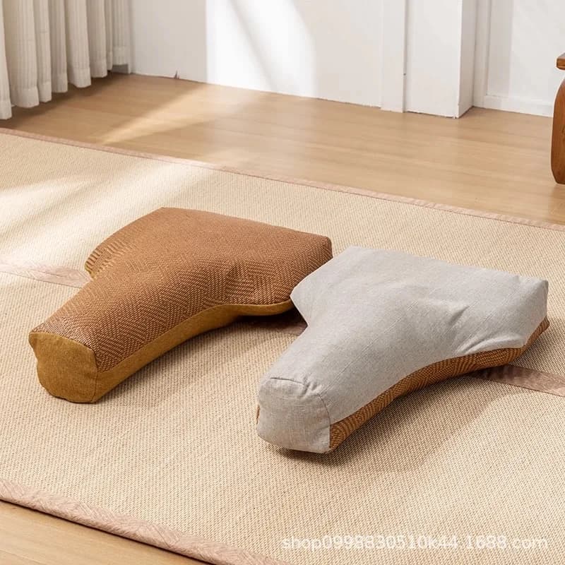 T-shaped seat cushion double plate meditation buckwheat husk breathable T-pad removable meditation pad futon meditation