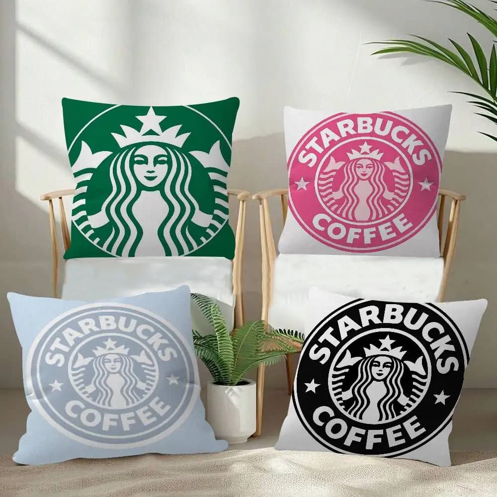 Fodere per cuscini Anime Starbucks LOGO Cool, decorazioni per la casa in stile rustico, federe per cuscini decorativi per divano