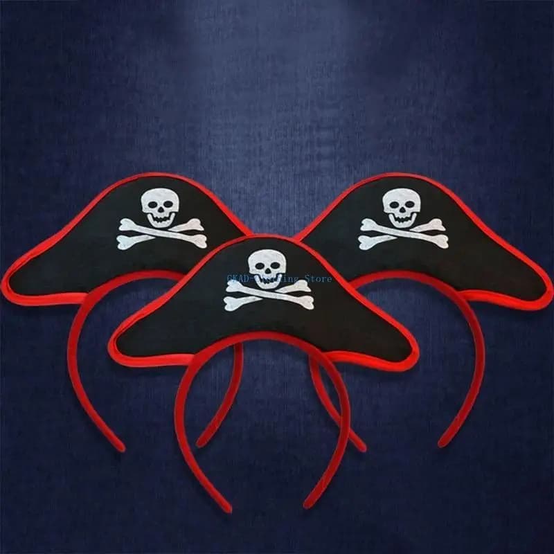N0PE Pirate Hat Headband Halloween Pirate Headband Day Of Dead Headband Costume