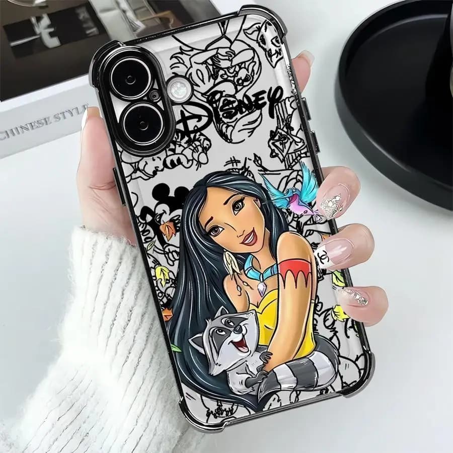 Cover per iPhone Apple 17 Pro Max 17e 13 Air 15 16e 12 Plus 14 16 Pro 11 Disney Princess Carina