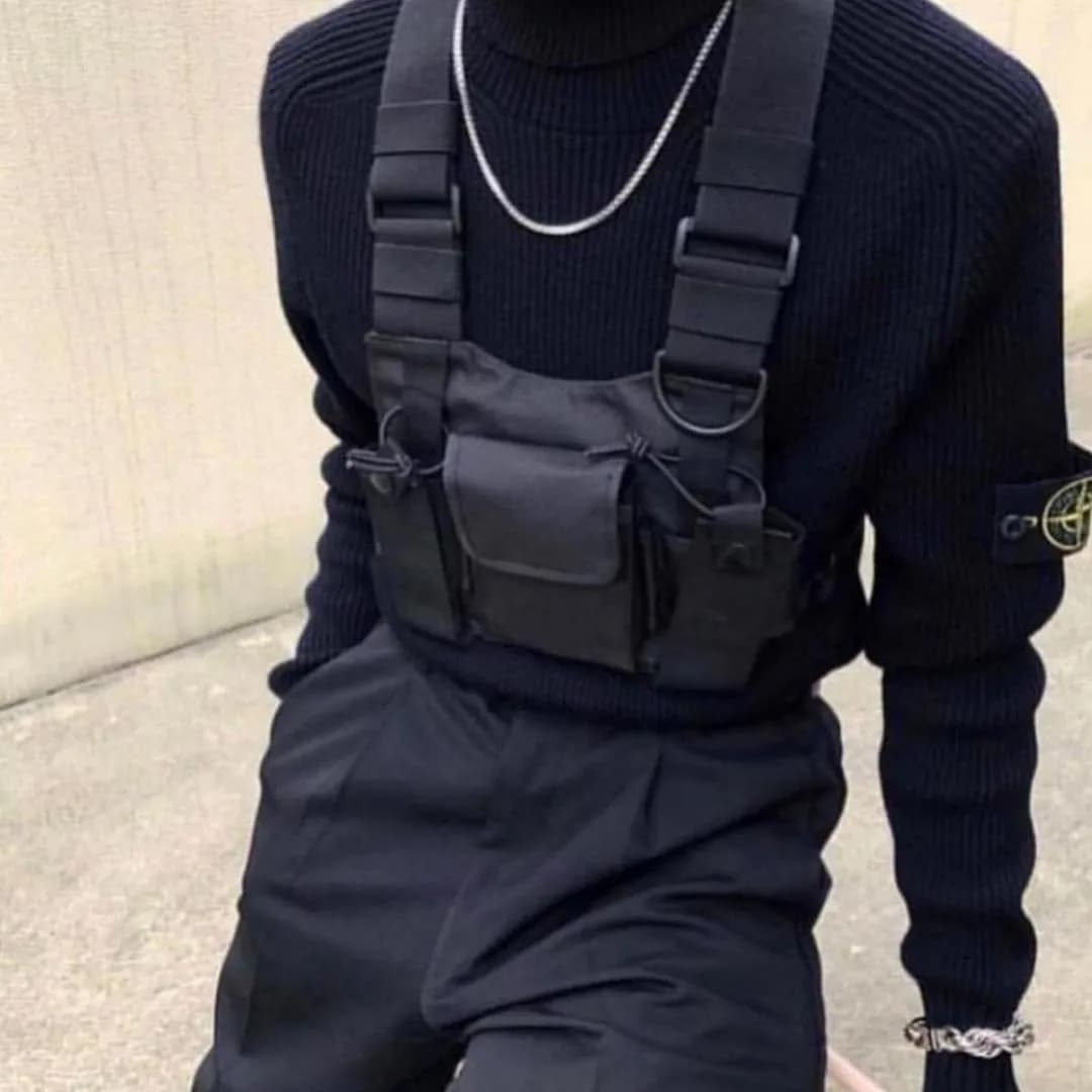 Outdoor Sports Chest Rig Bag Multi-function Travel Storage Pockets Hip-hop Streetwear Tactical Vest Backpacks Nylon Waist Packs