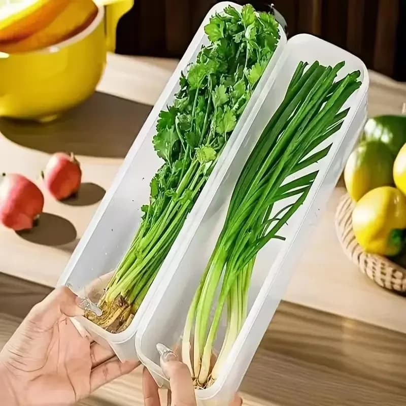 Grandi contenitori rettangolari per la conservazione degli alimenti, scatola da cucina in plastica impilabile riutilizzabile, contenitori per frigorifero e congelatore per dispensa