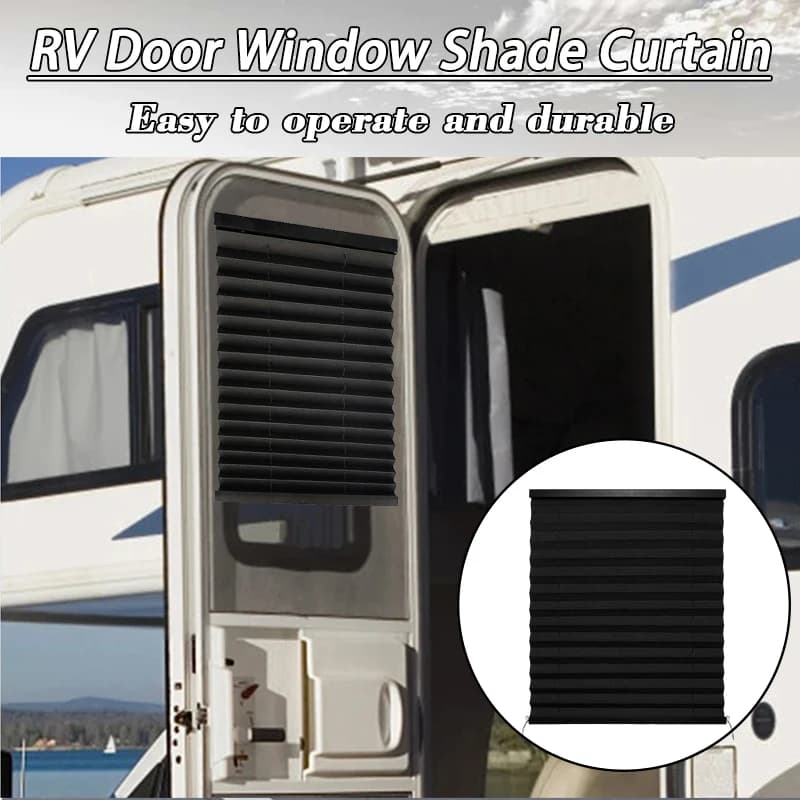 Copertura per tende parasole per porte e finestre per camper con binario per parasole per camper, schermo per la privacy, rimorchio da viaggio, accessori per parasole per camper