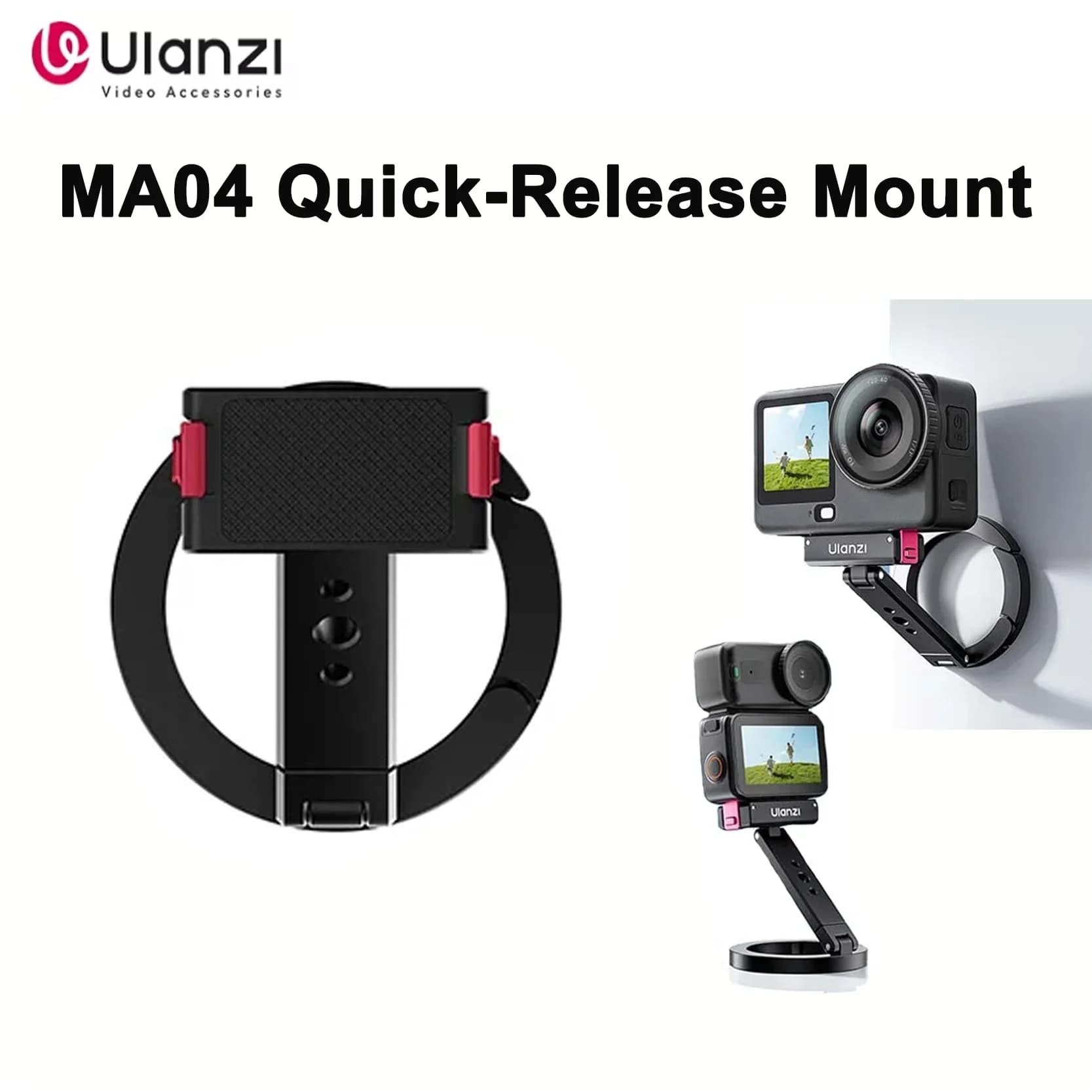 Original Ulanzi MA04 MagLock Magnetic Quick Release Adapter Bracket For Action Camera Compatible With DJI Action 3 4 5 6 Nano
