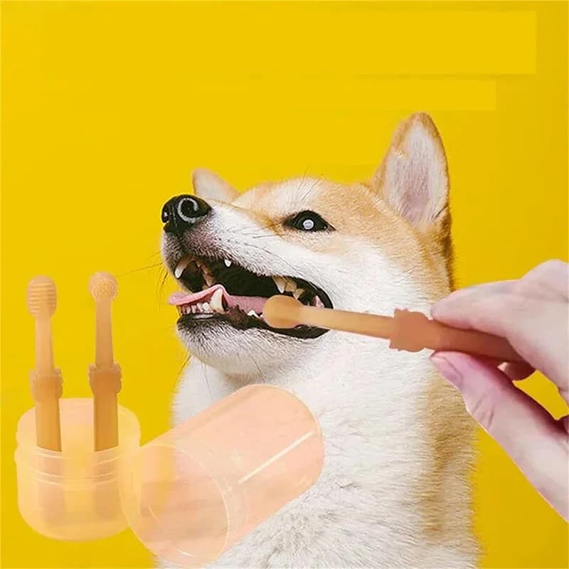 Spazzolino in Silicone Morbido per la Cura Orale di Cani e Gatti, Accessori per la Pulizia dei Denti degli Animali Domestici