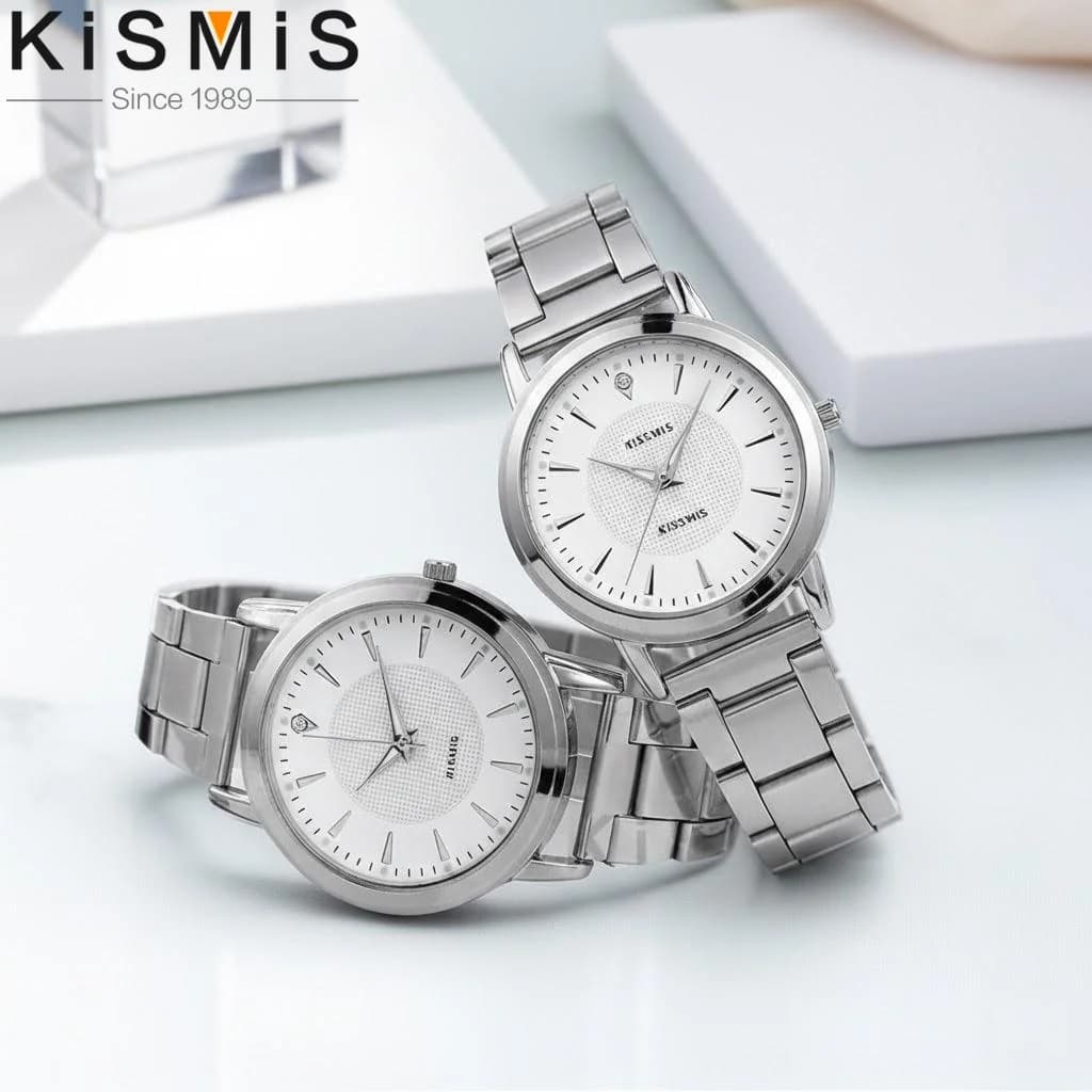 LED Couple Watch Steel Band Matching Watches Quartz Fashion Timepiece Gift for Women Men Valentine Anniversary