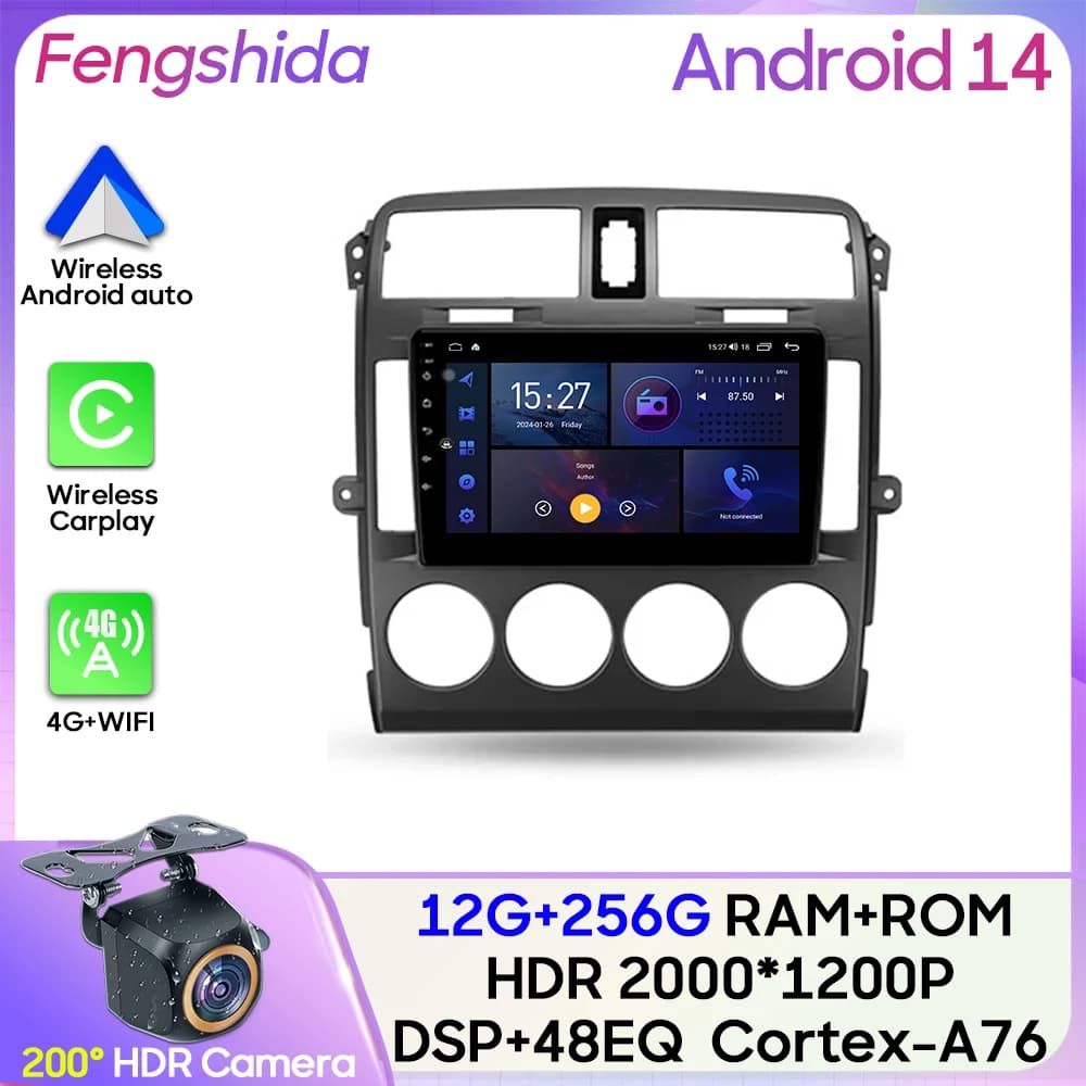 Autoradio Carplay Android 13 per Kia Carnival UP GQ 2002 - 2006 navigazione GPS Stereo Android Auto 5G Wifi No 2din DVD